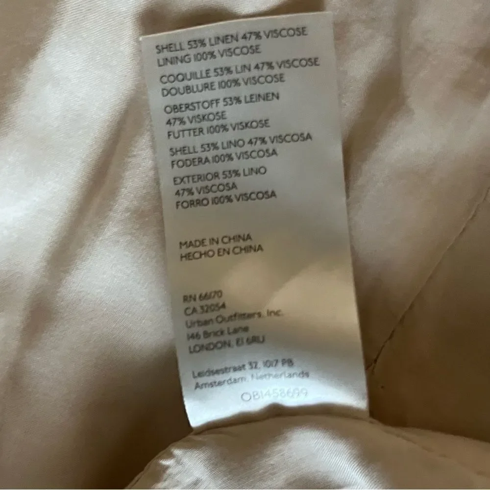 Free People Double-Breasted Cream Blazer Jacket - Picture 14 of 16